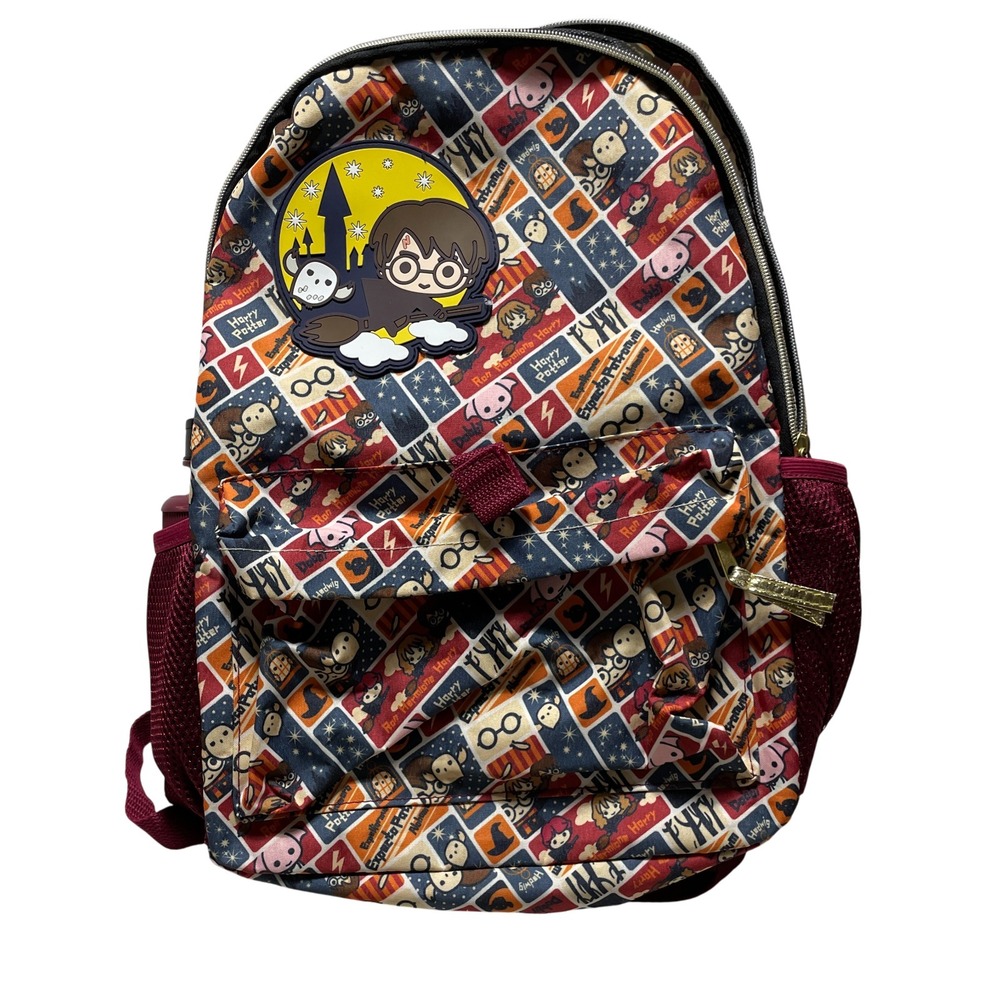 Harry Potter Backpack Chibi Characters w/ Water Bottle and Accessory Bag